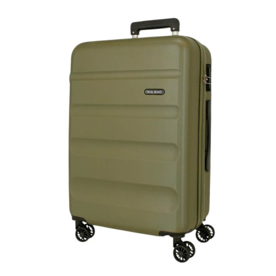 Mala de Viagem / Trolley Médio 65cm 4R ROLL ROAD Flex Caqui | Ref. 186.584946HB