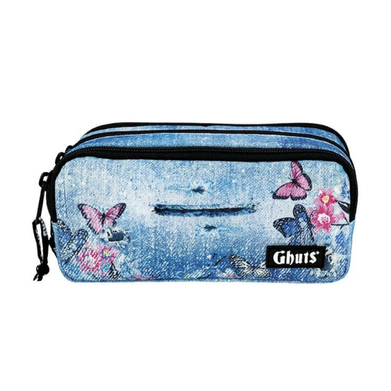 GHUTS Estojo Escolar 3 Comp. GH240 P18 Denim Trend 2402518 | Ref. 294.2524018
