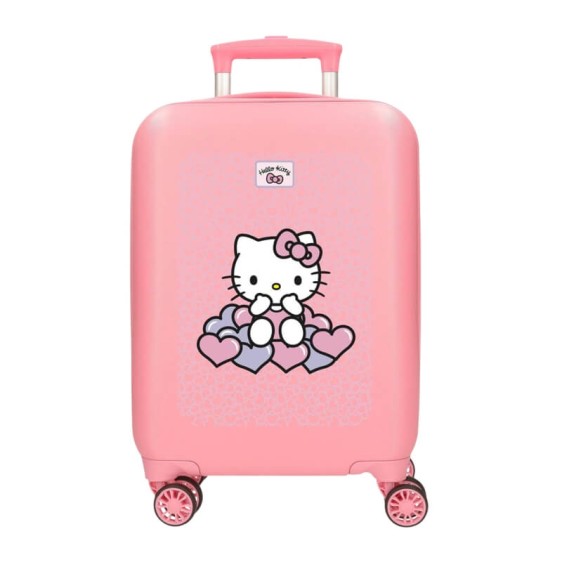 Mala de Cabine / Trolley 50cm 4R HELLO KITTY Heart & Dots Rosa | Ref. 186.2031341