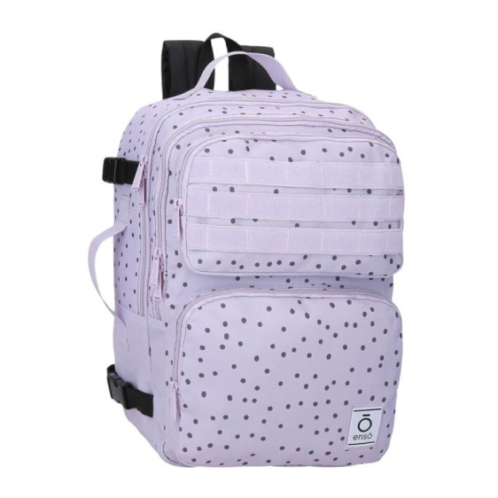 Mochila Escolar/Cabine 40x28x20 cm Vueling/Wizz ENSO Fleur Dots | Ref. 186.9872621