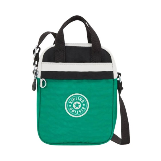 Mala de Duas Alças KIPLING Levy Deep Green Black Block | Ref. 187.40KI54596NT