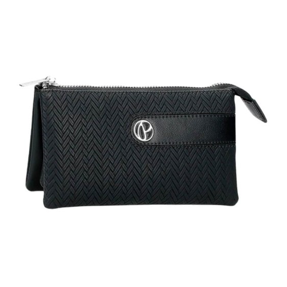 Necessaire Três Compartimentos PEPE JEANS Sprig Preto | Ref. 186.7914333