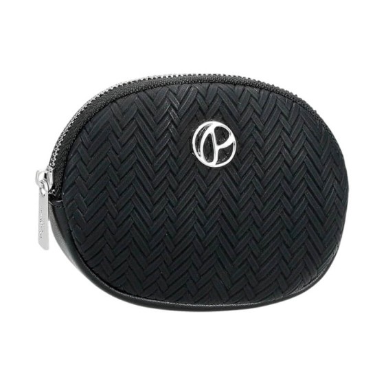 Porta-Moedas Redondo PEPE JEANS Sprig Preto | Ref. 186.7918033
