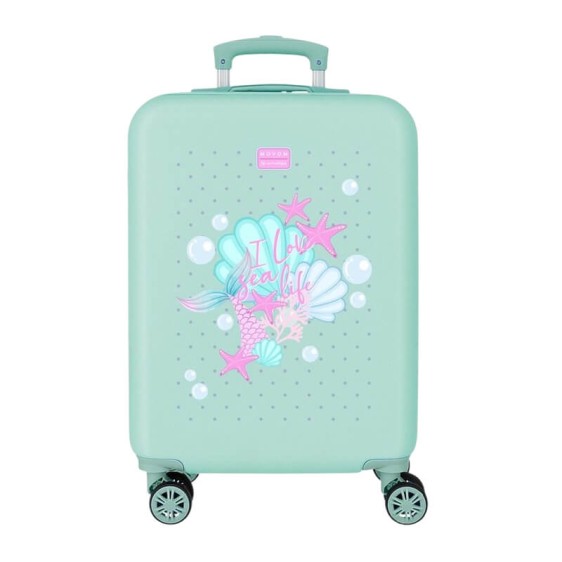 Mala de Cabine / Trolley 55cm 4R MOVOM I Love Sea Life Turquesa | Ref. 186.3051141