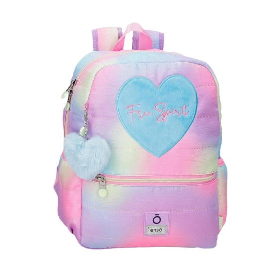 Mochila Pré-Escolar 33cm Adap. ENSO Free Spirit Rosa | Ref. 186.98323D1