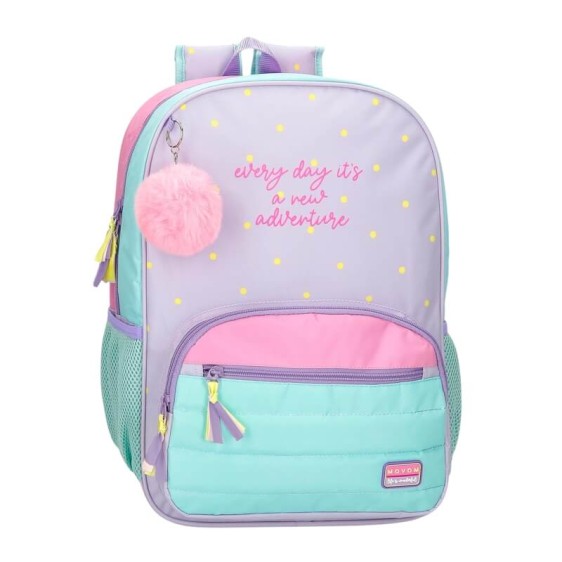 Mochila Escolar 38Cm MOVOM New Adventure Morado | Ref. 186.3082341