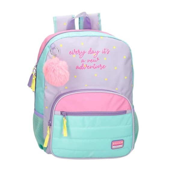Mochila Escolar 42Cm MOVOM New Adventure Morado | Ref. 186.3082441