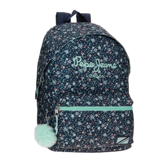 Mochila Escolar Adap. 42cm PEPE JEANS Alenka Azul Marinho | Ref. 186.67123D1