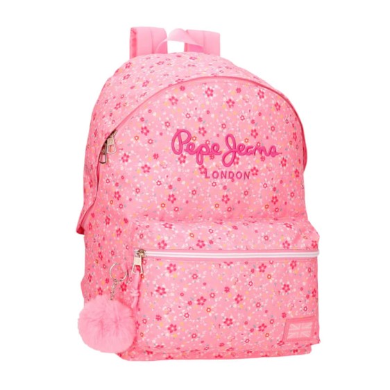 Mochila Escolar Adap. 42cm PEPE JEANS Alenka Rosa | Ref. 186.67123D3