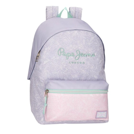 Mochila Escolar Adap. 42cm PEPE JEANS Renata Lilás | Ref. 186.67123D1