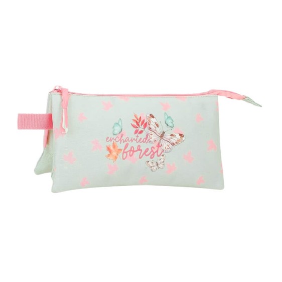 Estojo Escolar Triplo MOVOM Enchanted Florest Menta | Ref. 186.3744321