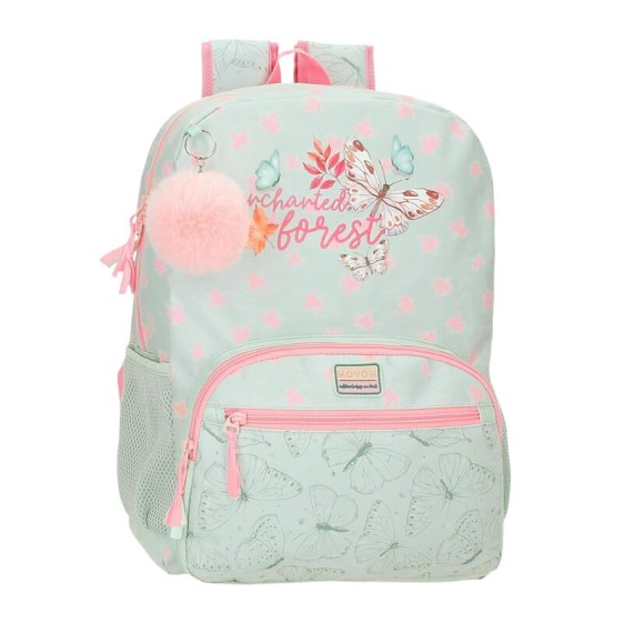 Mochila Escolar Adap. 42Cm MOVOM Enchanted Florest Menta | Ref. 186.37424D1