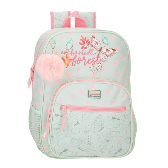 Mochila Escolar Adap. 38Cm MOVOM Enchanted Florest Menta | Ref. 186.37423D1