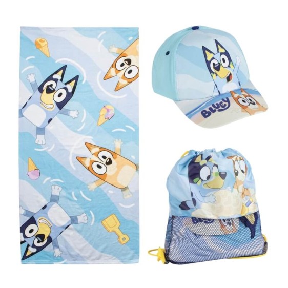 Conjunto Toalha/Mochila/Boné BLUEY Azul | Ref. 299.2200010479