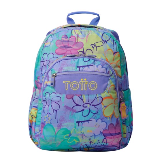 Mochila Escolar Acuareles TOTTO 5Q8 Lilás | Ref. 330.MA04ECO02116N5Q8