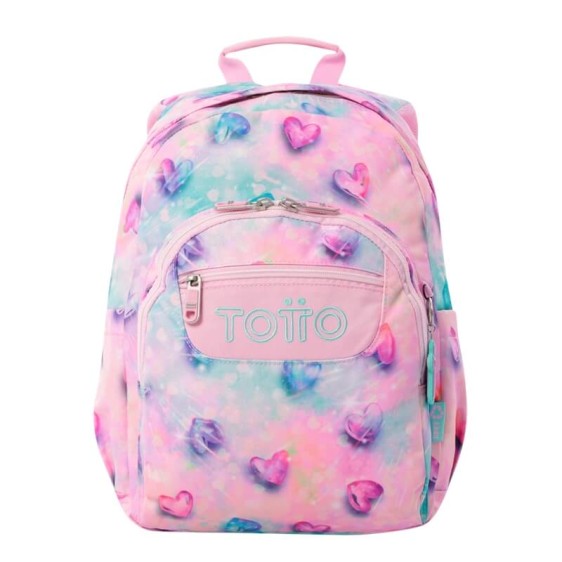 Mochila Escolar Gommas Glitter TOTTO 1KB Rosa | Ref. 330.MA04ECO01811J1KB