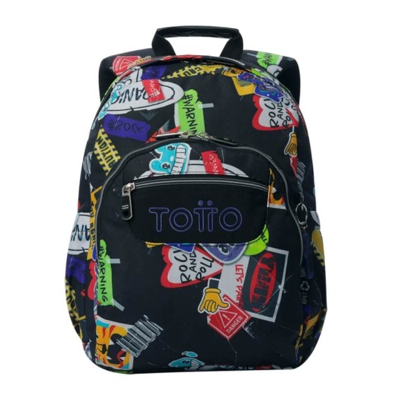 Mochila Escolar Gommas TOTTO 8C5 Preta | Ref. 330.MA04ECO01816J8C5