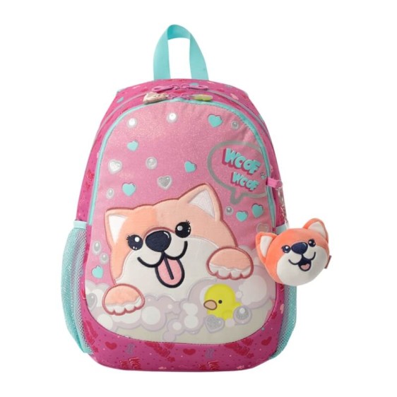 Mochila Infantil 6 e 7 Anos M Doggy Love TOTTO 1K6 Rosa | Ref. 330.MJ04DGL002101K6M