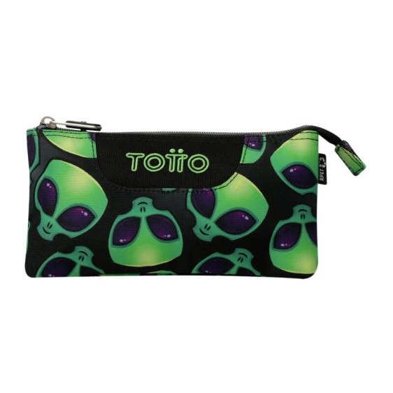 Estojo Escolar Triplo Tablero TOTTO 6DS Preto | Ref. 330.AC52ECO01216Z6DS