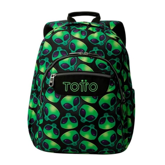 Mochila Escolar Acuareles TOTTO 6DS Preta | Ref. 330.MA04ECO02116N6DS