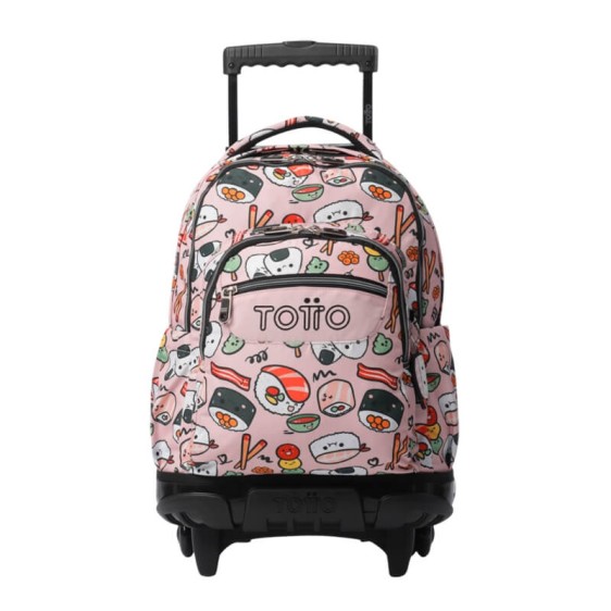 Mochila Escolar Compacta c/ Rodas Renglones TOTTO 1KD Rosa Claro | Ref. 330.MA03ECO00616P1KD