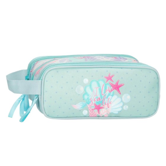 Estojo Escolar 3C MOVOM I Love Sea Life Turquesa | Ref. 186.3054741