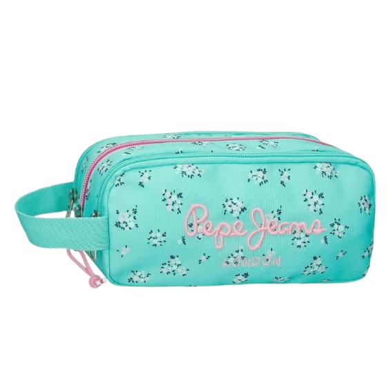Estojo Escolar 3C. PEPE JEANS Nora Turquesa | Ref. 186.6044742
