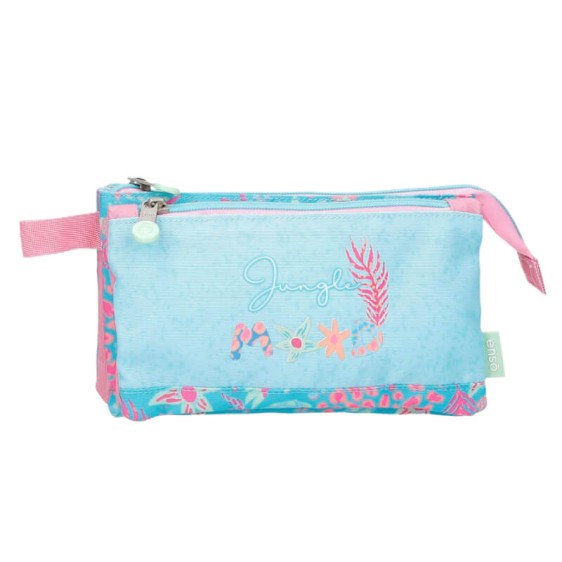 Estojo Escolar Triplo ENSO Jungle Mood Azul | Ref. 186.9814321