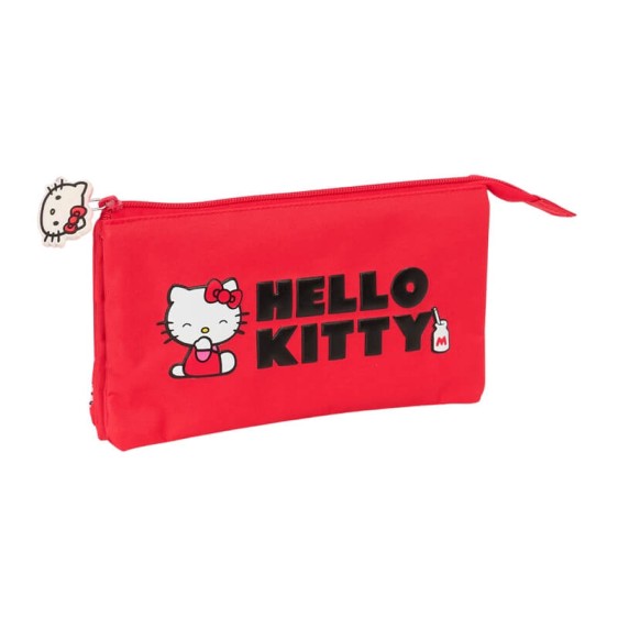 Estojo Escolar Triplo HELLO KITTY Iconic Vermelho | Ref. 248.812516744