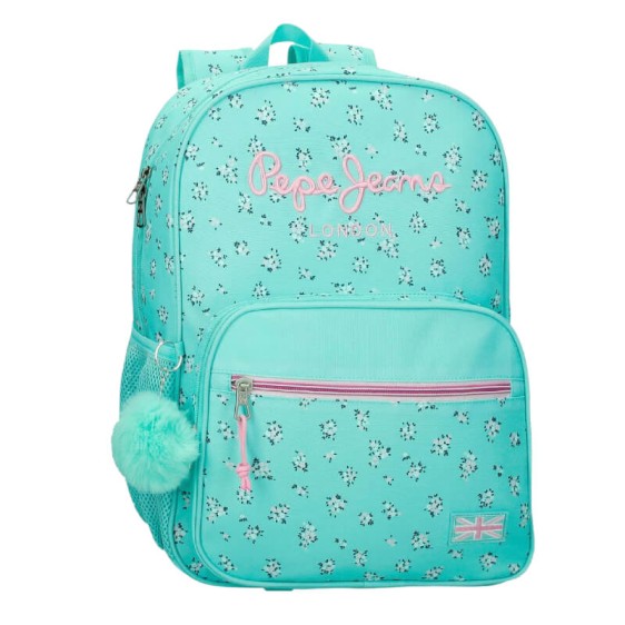 Mochila Escolar Adap. 39cm PEPE JEANS Nora Turquesa | Ref. 186.60422F2