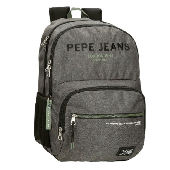 Mochila Escolar Adap. 45cm 2C PEPE JEANS Edmon Cinza | Ref. 186.69125D2