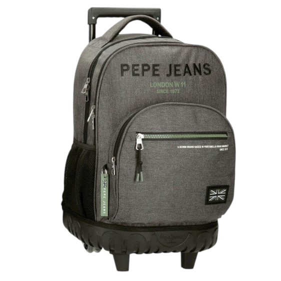 Mochila Escolar Compacta 2R PEPE JEANS Edmon Cinza | Ref. 186.6912922