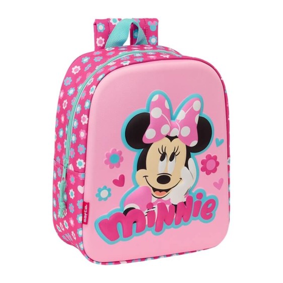 Mochila Infantil 27Cm 3D MINNIE Rosa | Ref. 248.622451011