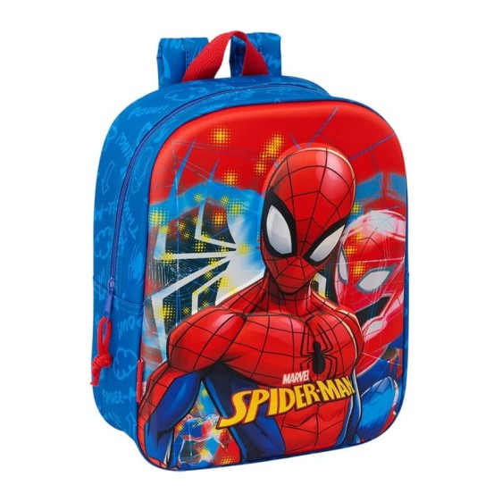 Mochila Infantil 27Cm 3D SPIDER-MAN Azul | Ref. 248.622465011