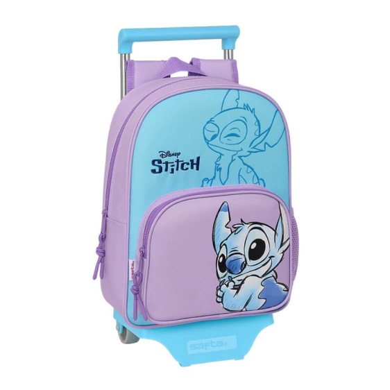 Mochila Infantil Adap. 34Cm c/ Carro STITCH Sweet Lilás | Ref. 248.612417020