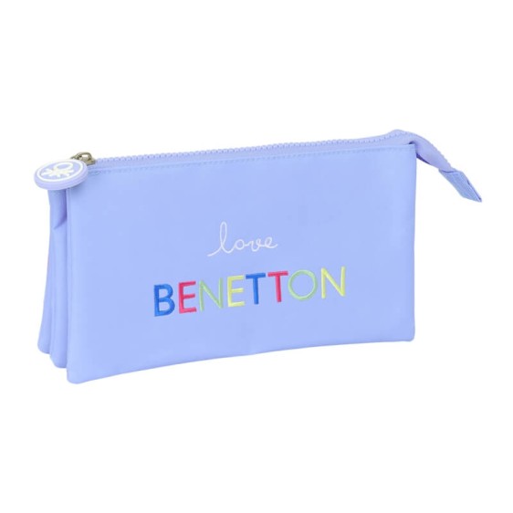 Estojo Escolar Triplo BENETTON Lila Roxo Lilás | Ref. 248.812551744