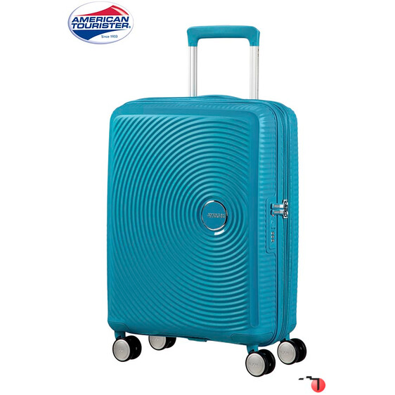 American Tourister Mala//Trolley de Viagem Cabine 4 Rodas Spinner 55cm Expansível SOUNDBOX Summer Blue - Ref. 9232G00101