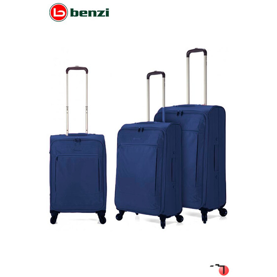 Conjunto 3 Trolleys Spinner 55/60/70 cm Azul Benzi - ref. 288.BZ489410