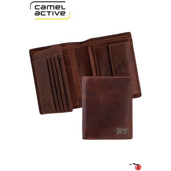 Camel Active Carteira Porta-Notas Tradicional Vertical com Porta-Moedas CALGARY Castanho - Ref. 9125270429