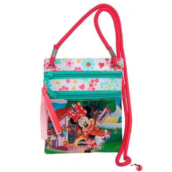 Bolsa de Tiracolo com bolsos frontais Multicolor MINNIE STRAWBERRY JAM - Ref. 186.2395251