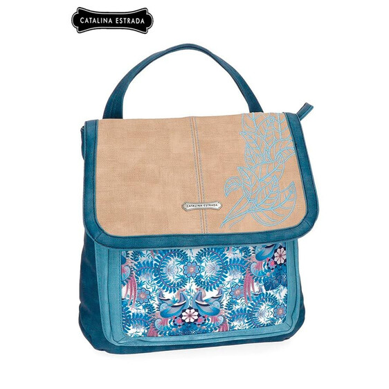Mochila-Bolsa de Ombro Azul Catalina Estrada Faisan - Ref. 186.5562161