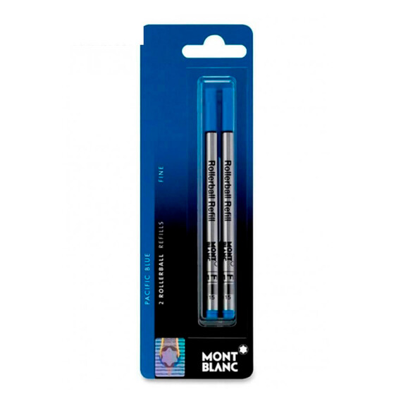 2 Recargas para Rollerball (F) Pacific Blue − Blister Montblanc - Ref. 238.107882