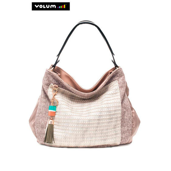 Mala/Bolsa de Ombro Bege Lyon Volum - Ref. 197.1803003