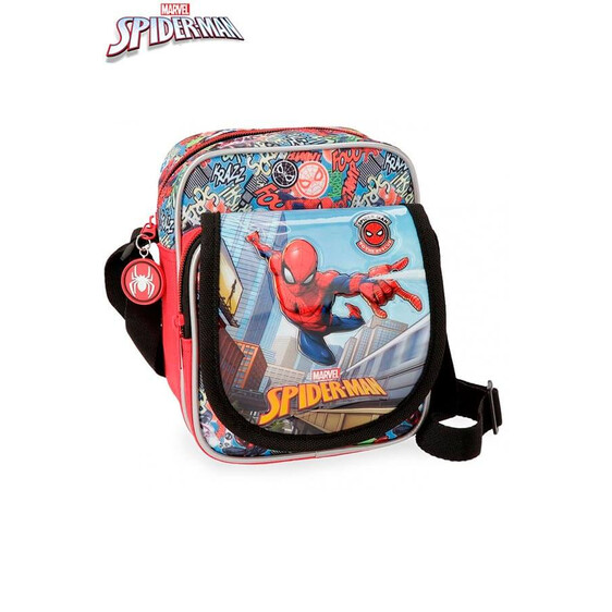 Bolsa de Tiracolo Multicolor Spiderman Grafiti - Ref. 186.2255561