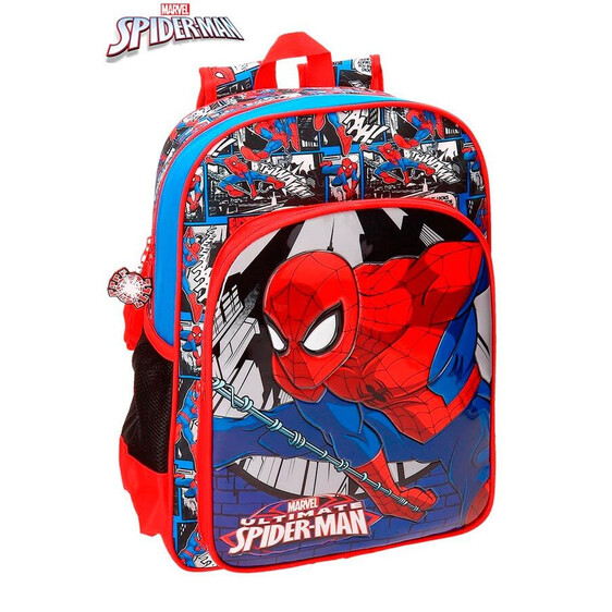 Mochila Escolar 38 cm Adaptável a carro Multicolor Sdiderman Comic Ref. 186.21623B1