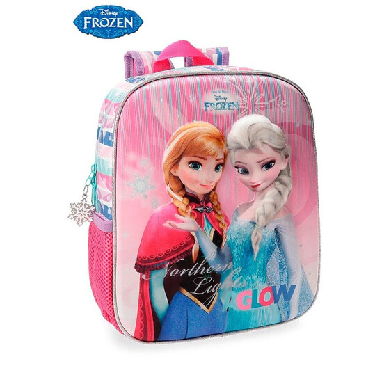 Mochila Pré-Escolar 28 cm Frontal 3D Rosa Frozen Fantasy - Ref. 186.2262161