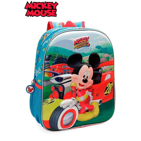Mochila Pré-Escolar Multicolor 33cm Adaptada a Carro Mickey Roadster Racers-Ref.186.22222B1