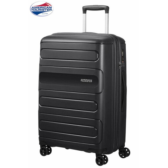 American Tourister Mala/Trolley de Viagem Médio 4 Rodas Spinner 68cm Expansível SUNSIDE Black - Ref. 9251G00209