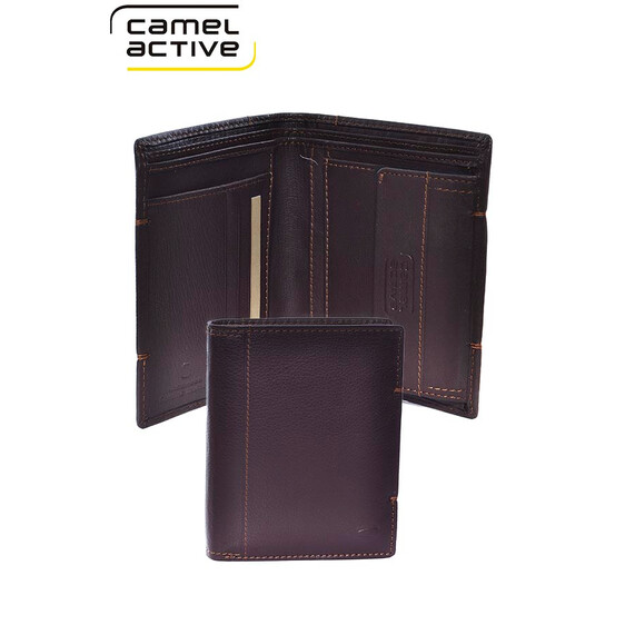 Camel Active Carteira Porta-Notas Vertical com Porta-Moedas DOMINGO Castanho - Ref. 9124570629