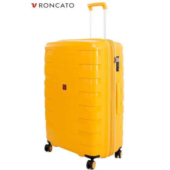 Roncato Mala/Trolley de Viagem Grande 4 Rodas Spinner 78cm SPIRIT Expansível Amarelo - Ref. 99.41317006C